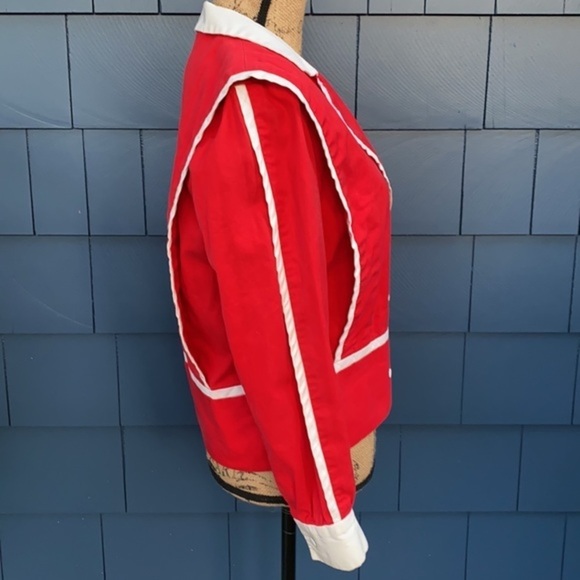 ❤️Abrizzi Vintage jacket 8/10 red white coat 80's - Picture 2 of 11